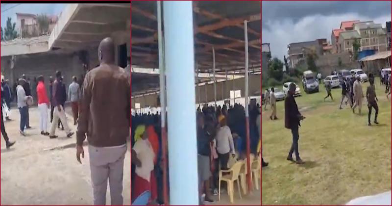 Chaos was witnessed at PCEA Kasarani on Sunday, April 6.